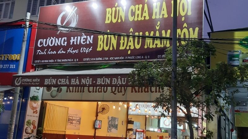 Bún đậu Cường Hiền vô cùng nổi bật