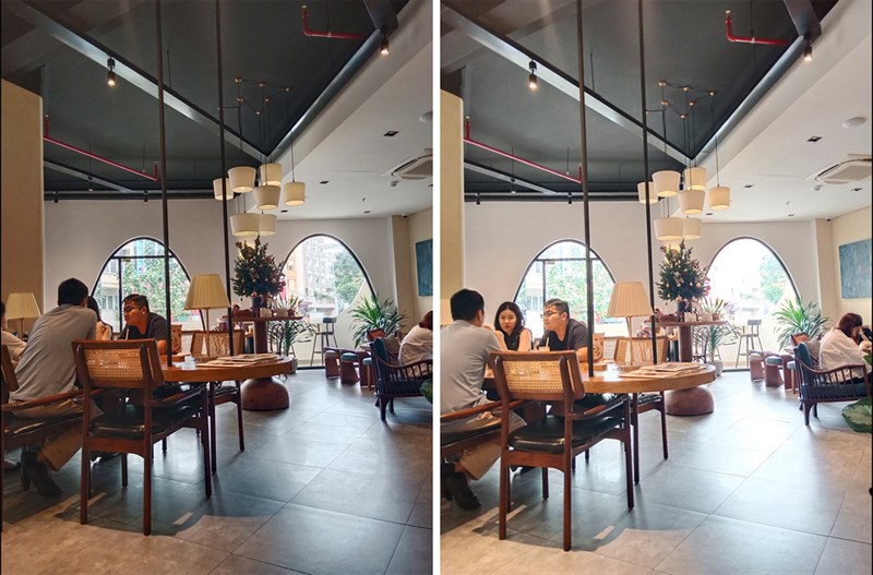 So sánh ảnh chụp ngược sáng của Vivo Y33s khi tắt và bật HDR 