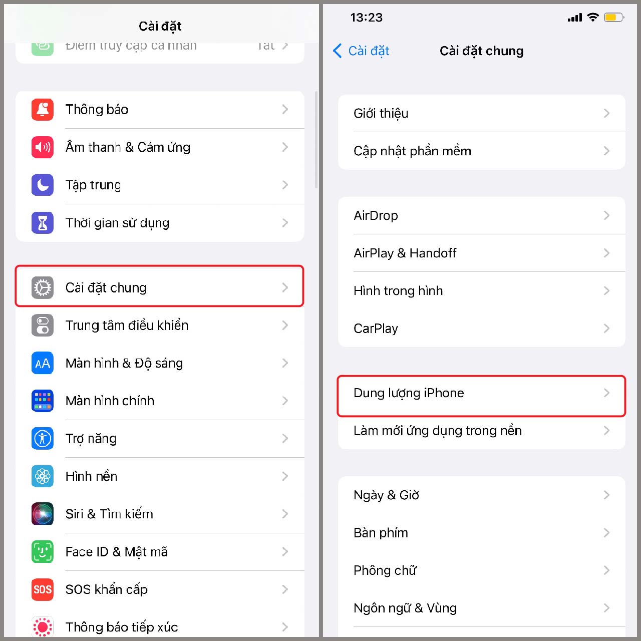 Cách giải phóng dung lượng trên iPhone