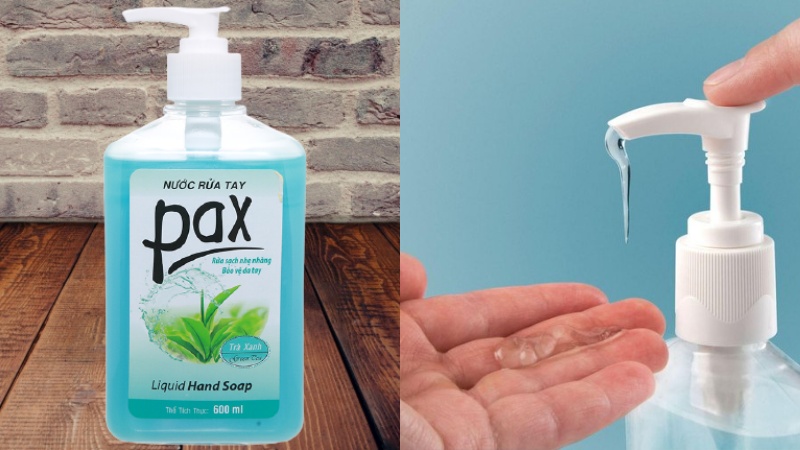 Nước rửa tay Pax chai 600ml hương trà xanh
