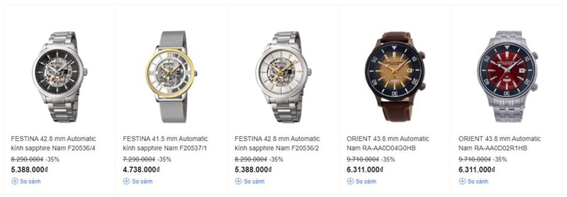 Đồng hồ tại TGDĐ