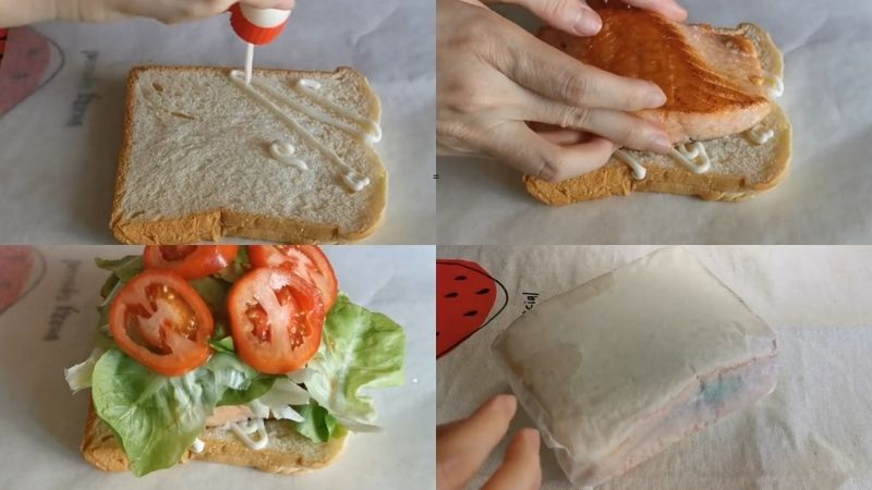 Làm sandwich cá hồi