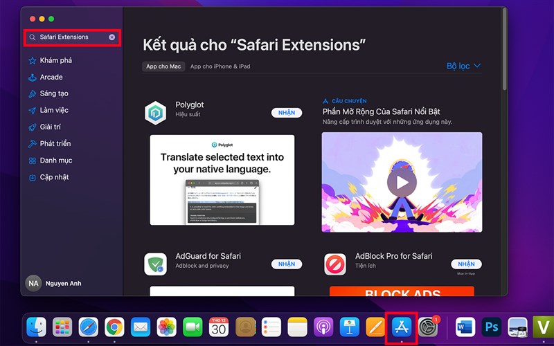Cách thêm, xoá tiện ích mở rộng Safari trên MacBook Cách thêm, xoá tiện ích mở rộng Safari trên MacBook