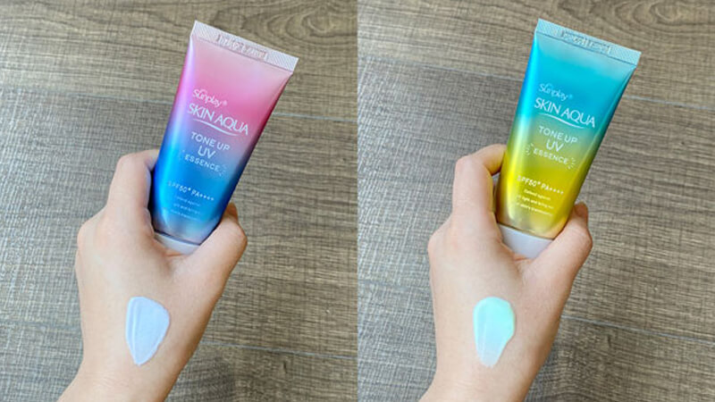 Distinguish Skin Aqua sunscreen by the consistency of the cream when applying