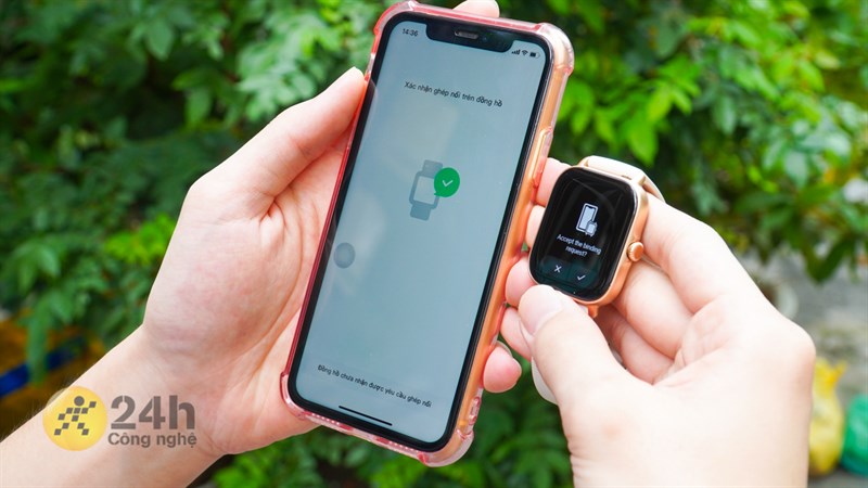Quá trình ghép đôi giữa đồng hồ Amazfit với điện thoại diễn ra rất nhanh chóng (ảnh Amazfit GTS 3). Quá trình ghép đôi giữa đồng hồ Amazfit với điện thoại diễn ra rất nhanh chóng (ảnh Amazfit GTS 3).