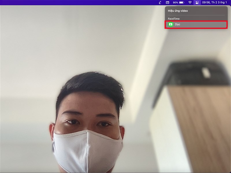 Cách bật chế độ chân dung (Portrait Mode) cho FaceTime trên MacBook