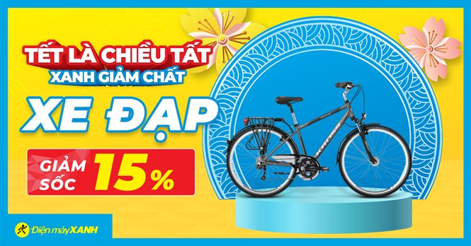 Sale lớn Xe đạp cuối năm: giảm sốc đến 15% + Tặng thêm quà hấp dẫn khi đặt online