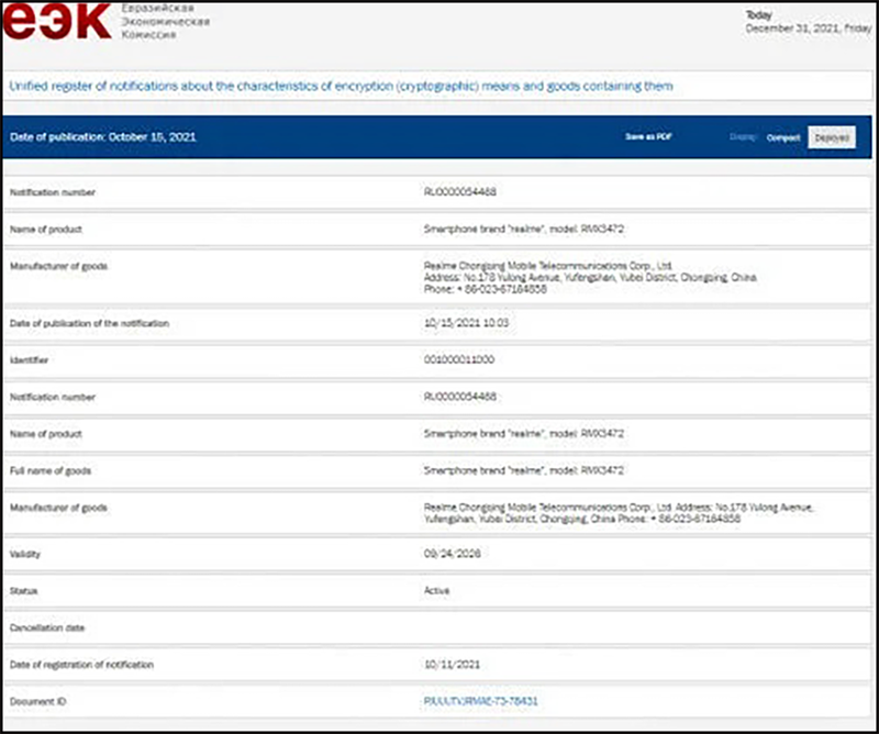 Realme 9 Pro 5G gần đây đã được chứng nhận ở nhiều quốc gia