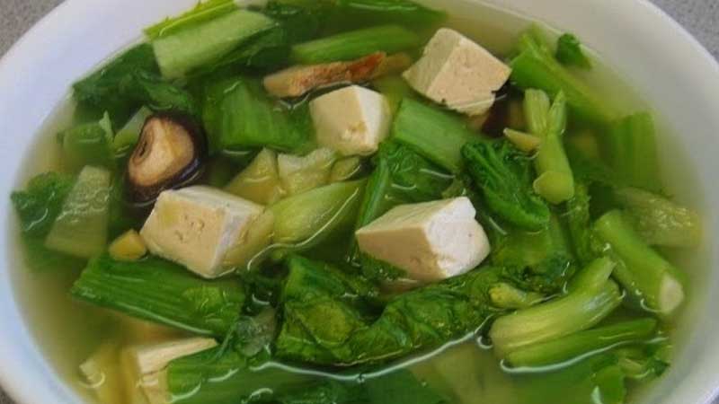 Canh cải ngọt chay