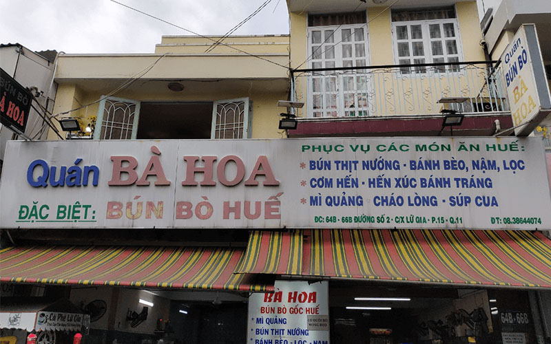 Quán bún bò Bà Hoa