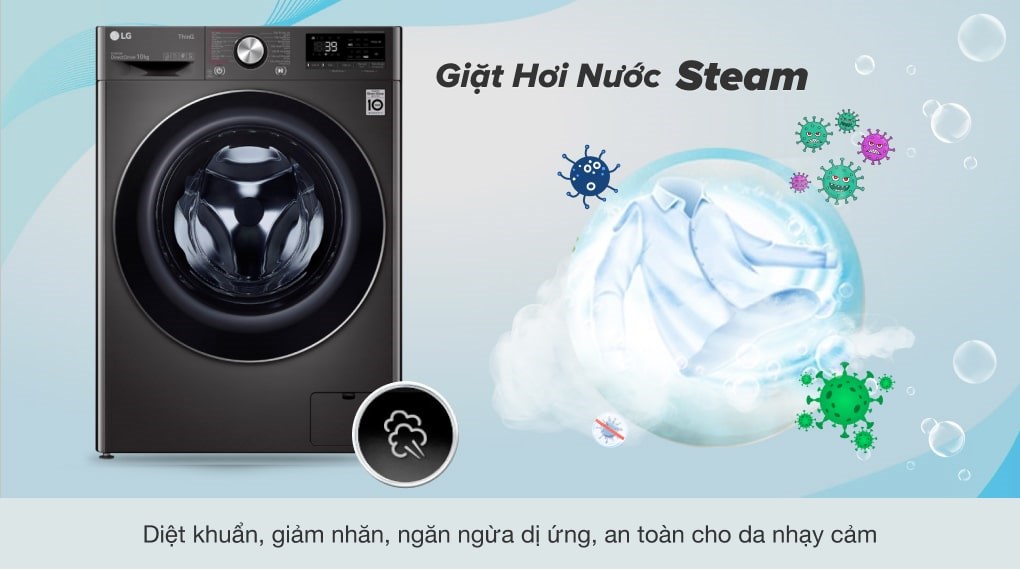 Công nghệ giặt hơi nước Steam trên máy giặt LG