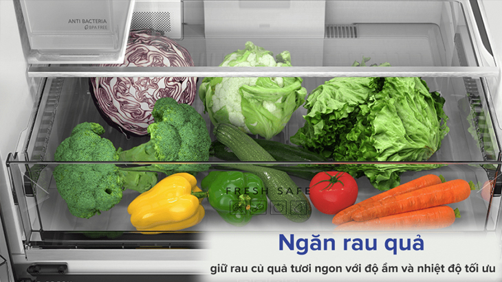 Ngăn rau củ giúp thực phẩm tươi ngon, trọn vẹn dinh dưỡng