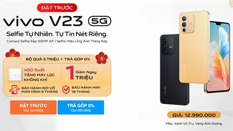 Đặt trước Vivo V23 5G: Nhận liền bộ quà cực cool trị giá 3 triệu đồng