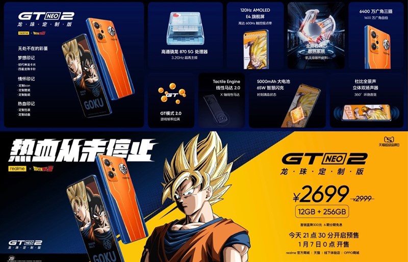 Giá bán Realme GT Neo2 Dragon Ball Custom Edition