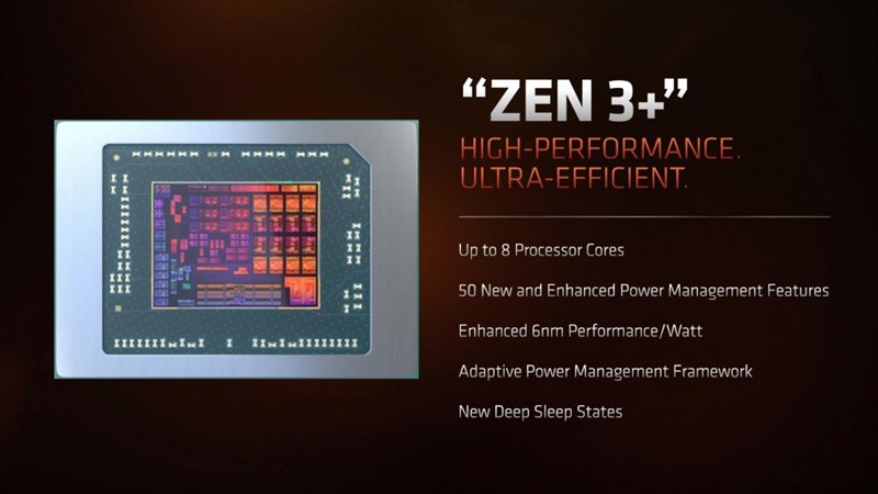 Ryzen 6000 Mobile series sử dụng kiến ​​trúc CPU Zen 3+