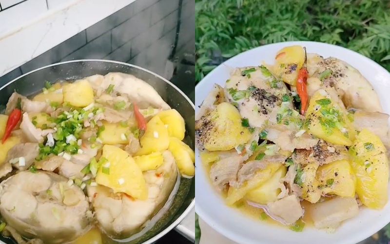 Thành phẩm cá bớp kho thơm