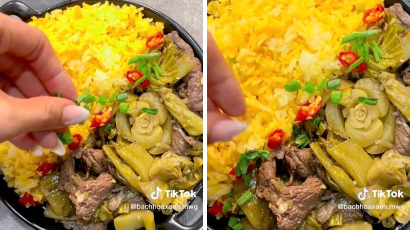 2 ways to make delicious beef melon fried rice in Ha Thanh at home