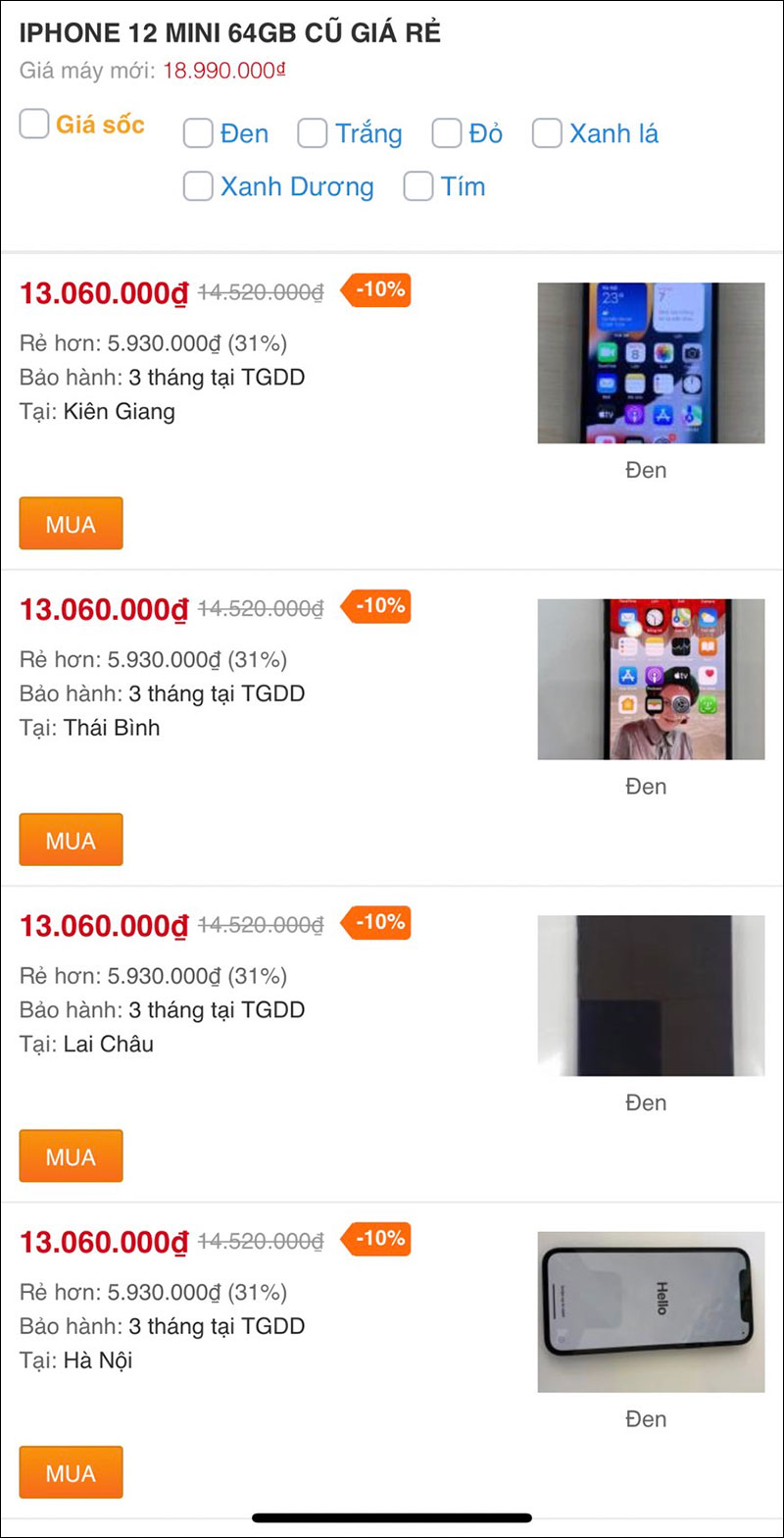 Giá iPhone 12 mini cũ hiện tại đang quá ngon, sắm ngay chần chờ chi Giá iPhone 12 mini cũ hiện tại đang quá ngon, sắm ngay chần chờ chi