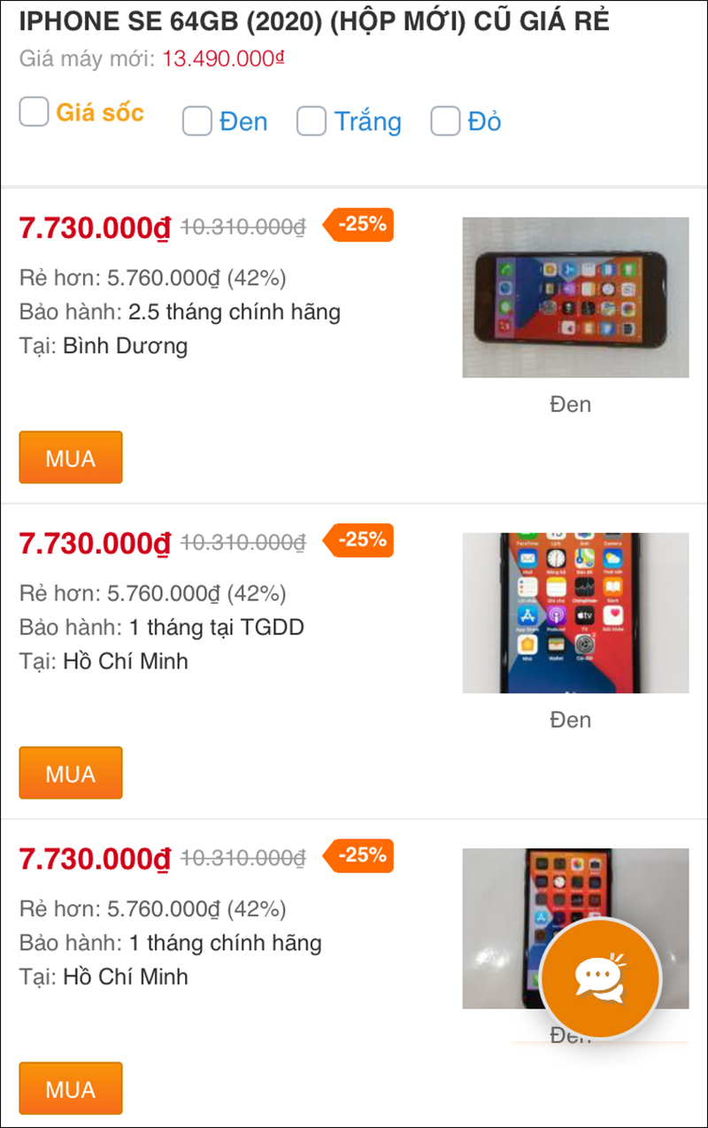 iPhone SE 64GB 2020 (hộp mới) cũ iPhone SE 64GB 2020 (hộp mới) cũ