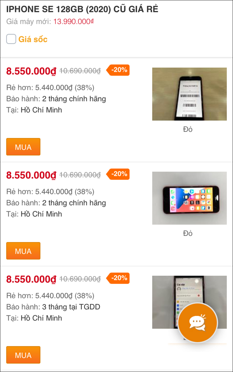 iPhone SE 128GB 2020 cũ iPhone SE 128GB 2020 cũ