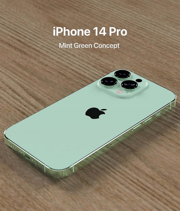 Thiết kế iPhone 14 Pro lộ diện: Màu trà xanh quá đẹp, tai thỏ biến mất