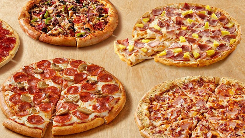 Pizza ở đây đa dạng, thơm ngon