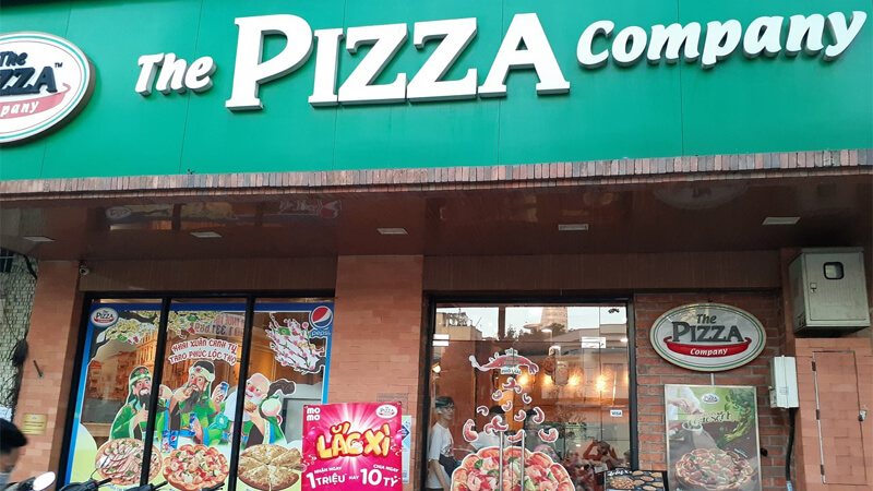 The Pizza Company sở hữu không gian rộng rãi