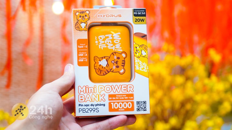 Pin sạc dự phòng 10.000mAh Type C PD QC3.0 Hydrus PB299S