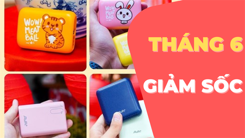 pin sạc dự phòng thiết kế tươi sáng, tinh tế qua từng đường nét