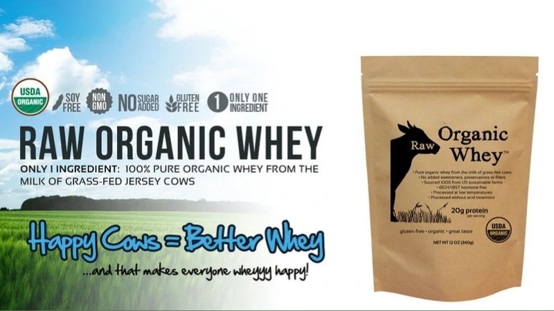 Raw Grass Fed Whey Protein có nguồn gốc 100% từ các trang trại nhỏ bền vững của Hoa Kỳ