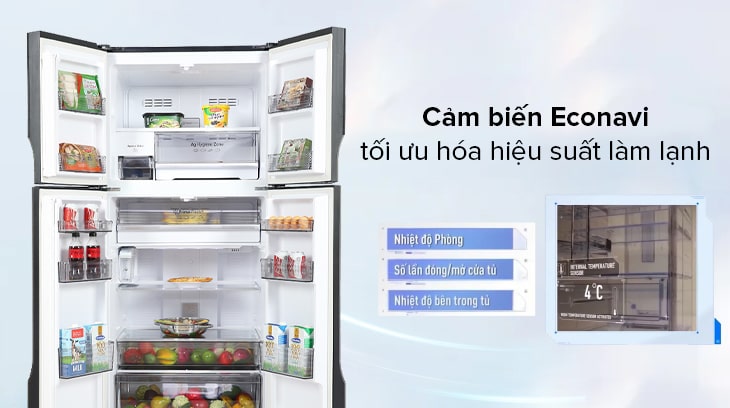 Review chi tiết tủ lạnh Panasonic 550 lít NR-DZ601YGKV - Cảm ứng Econavi