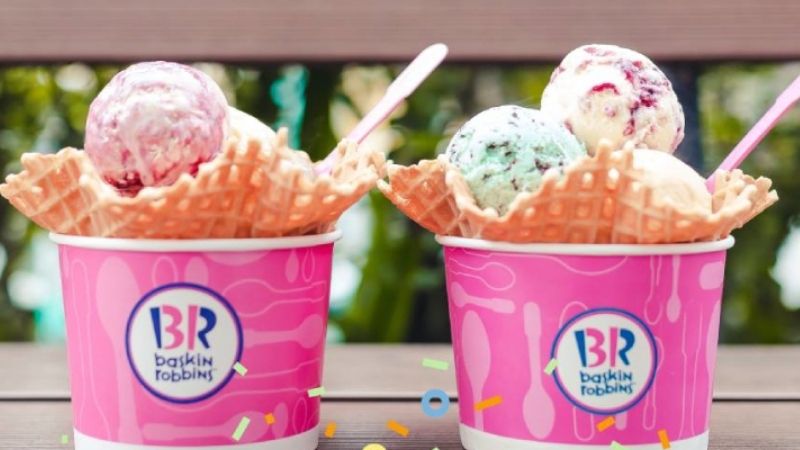 Kem Baskin Robbins với hương vị thơm ngon