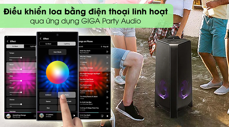 Dễ dàng điều khiển qua ứng dụng Sound Tower