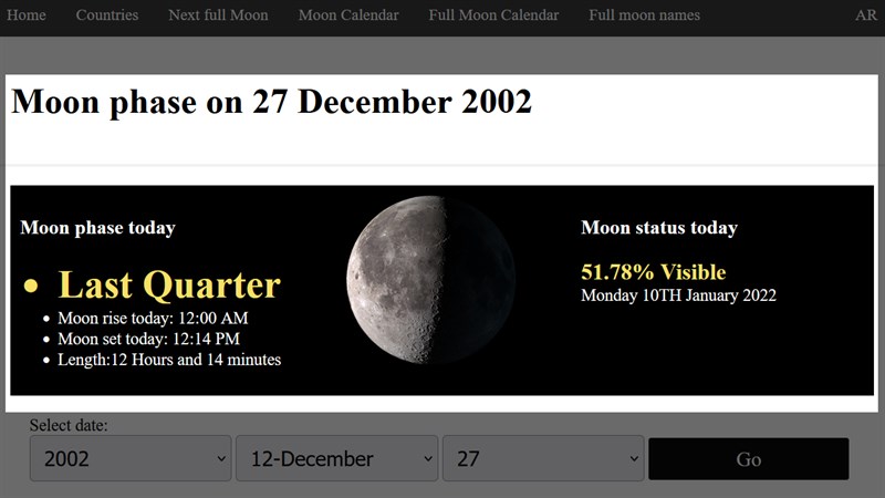 Hướng dẫn cách xem mặt trăng theo ngày sinh của mình cực thú vị 2023