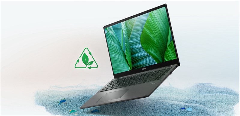 ASUS Chromebook Flip CX5 được gia công từ chất liệu hợp kim nhôm tái chế, thân thiện môi trường