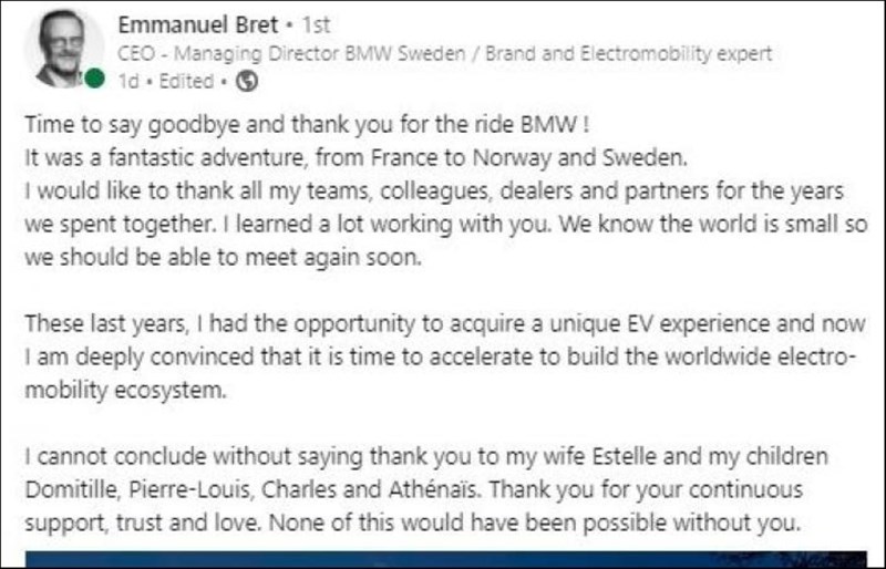 Cựu CEO BMW Thụy Điển tuyên bố đầu quân cho VinFast