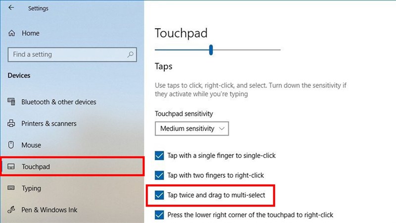 cách tắt tính năng kéo thả trên Touchpad