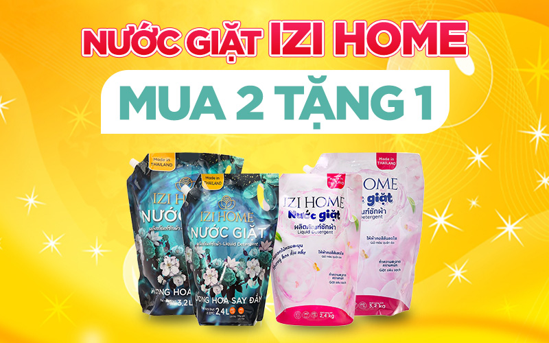 Từ 02/11 – 30/11/2022, giặt xả Thái Lan IZI HOME mua 2 tặng 1