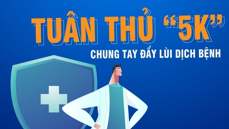 Thực hiện quy tắc 5K khi có dấu hiệu nhiễm Omicron