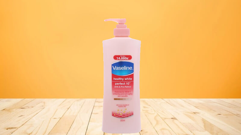 Sữa dưỡng thể trắng da Vaseline Healthy White Perfect 10 phù hợp với mọi loại da