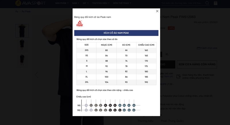 Hướng dẫn chọn size