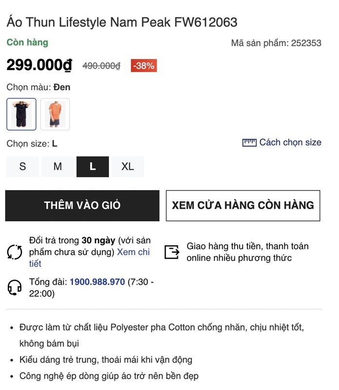 Nút chọn mua sản phẩm