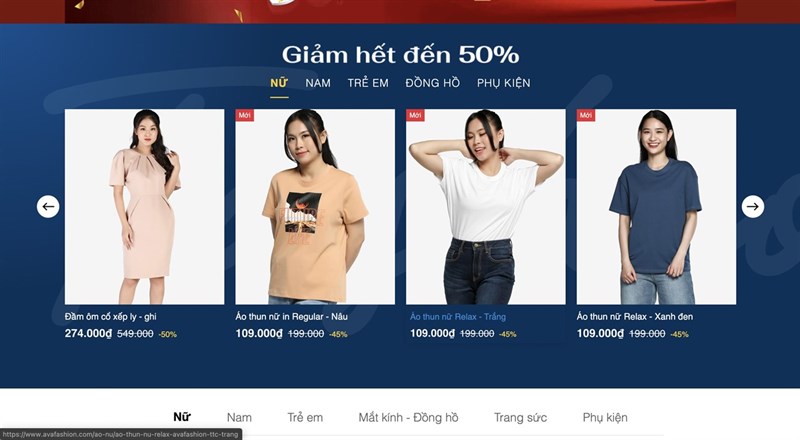 Khu vực các sản phẩm khuyến mãi đươc chia thành các nhóm