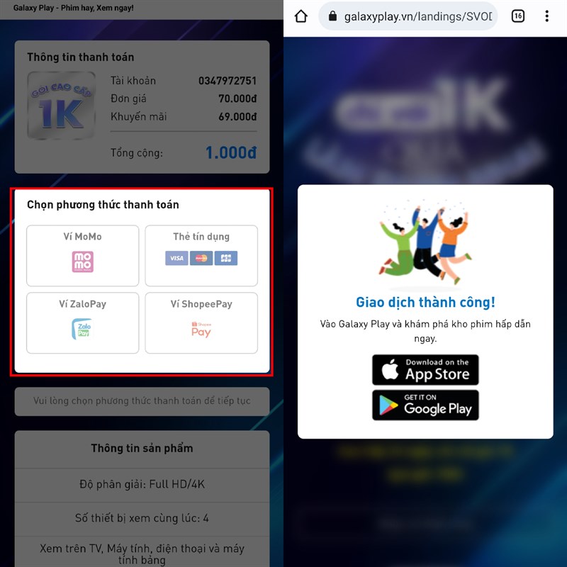 Cách đăng ký Galaxy Play cho tài khoản mới