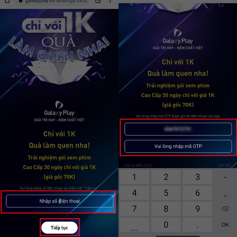 Cách đăng ký Galaxy Play cho tài khoản mới