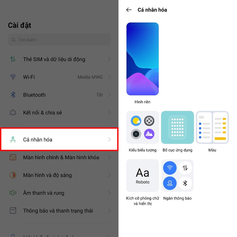 Tùy biến giao diện của Realme 9i