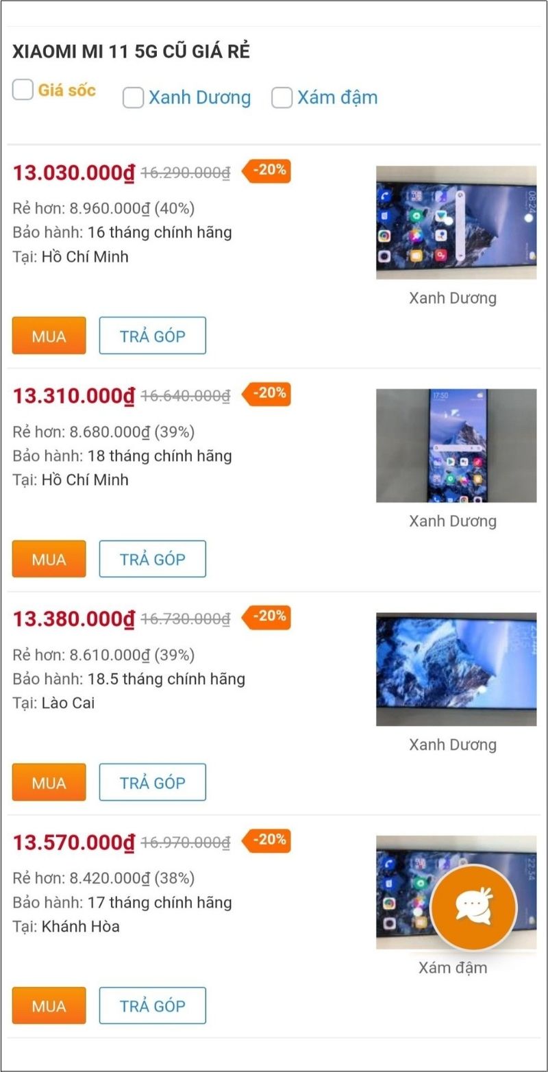 giá xiaomi 11 5g cũ giá xiaomi 11 5g cũ