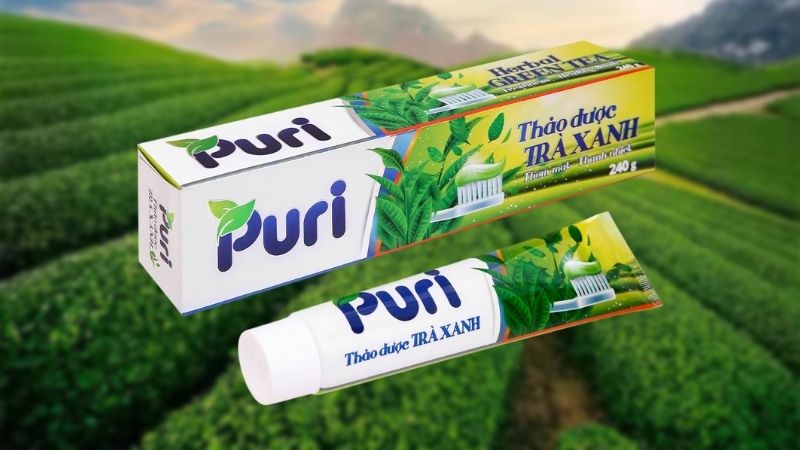 Kem đánh răng Puri thảo dược trà xanh