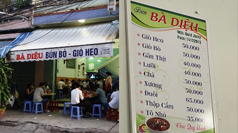 Bún bò Bà Diệu