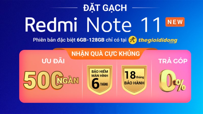Đặt gạch Xiaomi Redmi Note 11